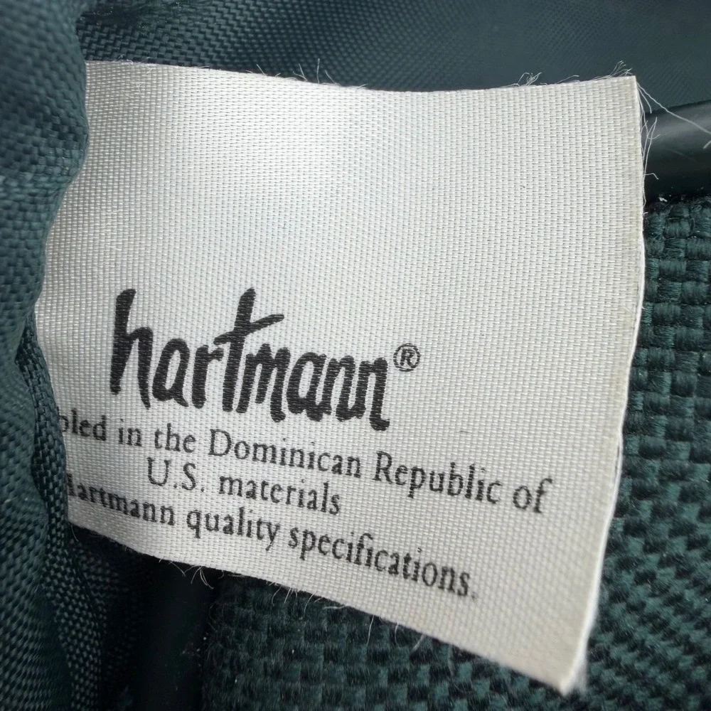 Hartmann VTG Forest Green Canvas Messenger Bag Crossbody‎ Travel Briefcase